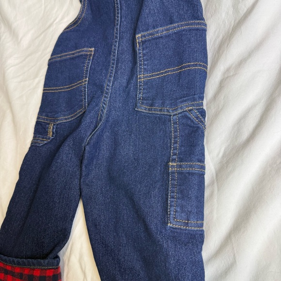 OshKosh B'gosh Dark Blue Overalls with Red Accents - Picture 7 of 10